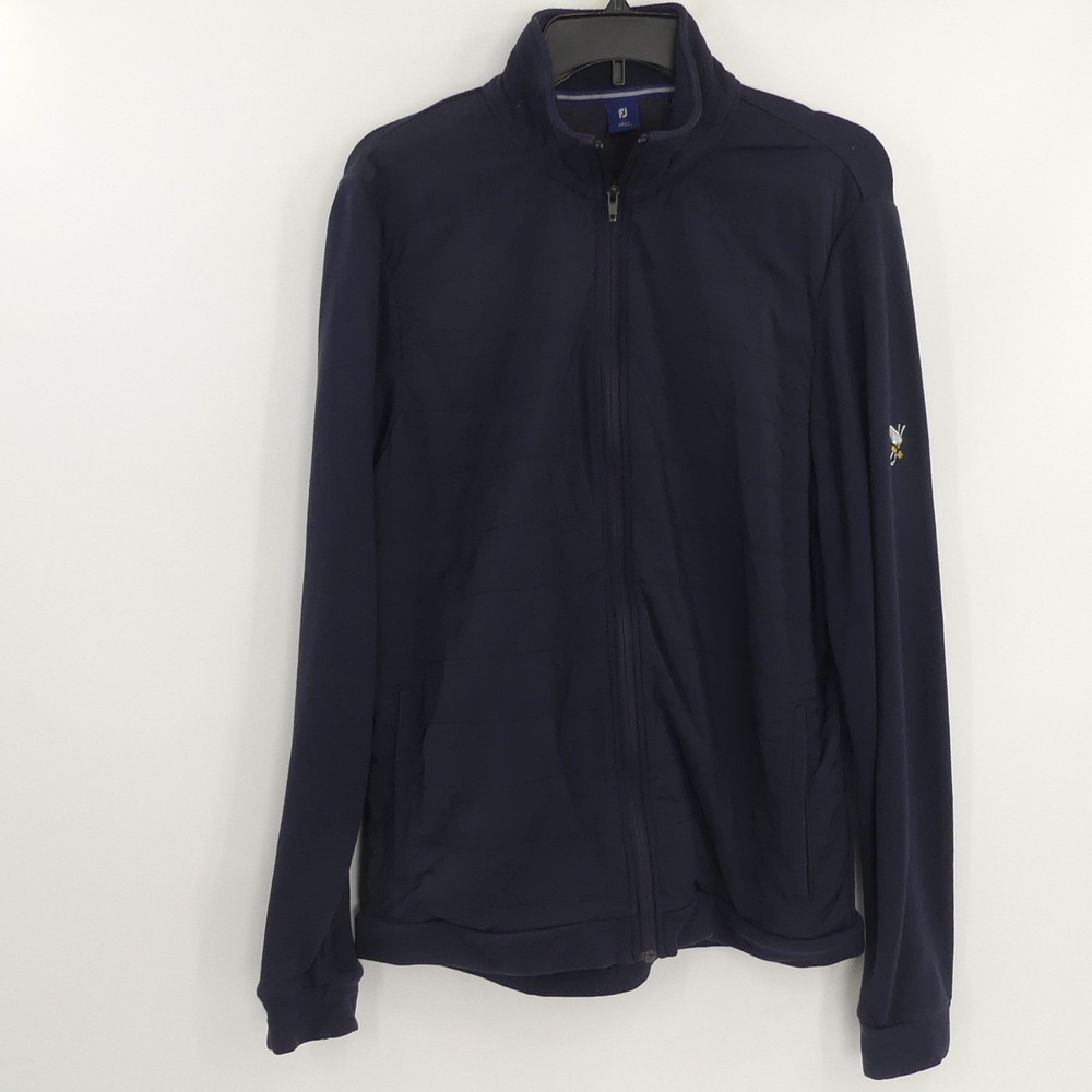 FootJoy Full Zip Quilted Golf Jacket Navy Blue Men's Large L